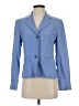Saks Fifth Avenue 100% Silk Blue Silk Blazer Size 4 - photo 1