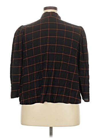 a.n.a. A New Approach 3/4 Sleeve Button-Down Shirt (view 2)