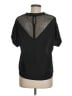 Shein 100% Polyester Black Short Sleeve Blouse Size 6 - photo 2