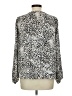 By Design 100% Polyester Animal Print Silver Long Sleeve Blouse Size M - photo 2