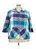Serengeti 100% Cotton Plaid Blue Jacket Size 3X - photo 1