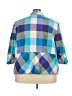 Serengeti 100% Cotton Plaid Blue Jacket Size 3X - photo 2