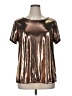 Torrid Metallic Gold Short Sleeve Blouse Size 1X Plus (1) - photo 1