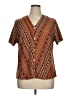 Shein Curve 100% Polyester Brown Short Sleeve Blouse Size 0X - photo 1