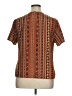Shein Curve 100% Polyester Brown Short Sleeve Blouse Size 0X - photo 2