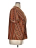 Shein Curve 100% Polyester Brown Short Sleeve Blouse Size 0X - photo 4