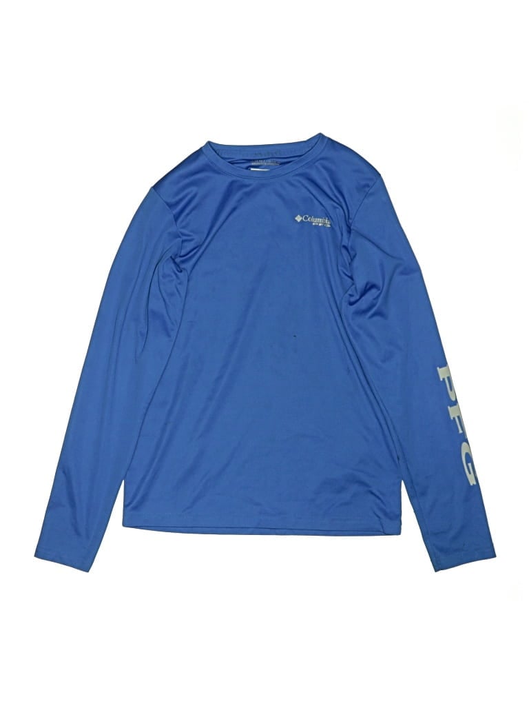 Pre-owned Columbia Kids' Long Sleeve T-shirt In Blue