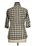 Unionbay Plaid Tan 3/4 Sleeve Button-Down Shirt Size XL - photo 2