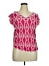 Solitaire 100% Rayon Pink Short Sleeve Blouse Size XL - photo 1