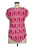 Solitaire 100% Rayon Pink Short Sleeve Blouse Size XL - photo 2