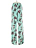 Unbranded Floral Teal Casual Pants Size S - photo 2