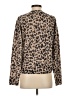 Caslon Animal Print Tan Wool Pullover Sweater Size S - photo 2