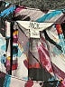 JACK 100% Polyester Graphic Gray Blue Casual Dress Size L - photo 7