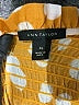 Ann Taylor 100% Polyester Polka Dots Yellow Long Sleeve Blouse Size XL - photo 7