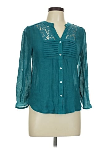 Indigo Rose 3/4 Sleeve Blouse (view 1)