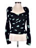 Self-Portrait Black Long Sleeve Top Size 2 - photo 1