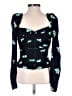 Self-Portrait Black Long Sleeve Top Size 2 - photo 2