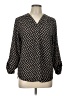 By Design 100% Polyester Polka Dots Black 3/4 Sleeve Blouse Size L - photo 1