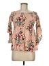 Angie 100% Rayon Pink 3/4 Sleeve Blouse Size M - photo 1