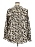 Calvin Klein 100% Polyester Animal Print Ivory Tan Long Sleeve Blouse Size 2X (estimated) - photo 2