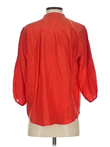 7 For All Mankind 3/4 Sleeve Silk Top (view 2)