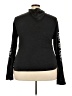 ON FIRE 100% Cotton Black Long Sleeve Top Size 3X - photo 2