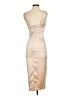 PrettyLittleThing 100% Polyester Metallic Tan Cocktail Dress Size 2 - photo 2