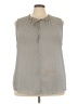 Ann Taylor LOFT Gray Sleeveless Blouse Size 26 - photo 1