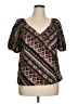 Shein Curve Black Short Sleeve Blouse Size 1X - photo 1