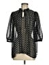 Daniel Rainn 100% Polyester Polka Dots Black 3/4 Sleeve Blouse Size M - photo 1