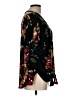 Unbranded Floral Black Long Sleeve Blouse Size L (estimated) - photo 4