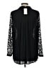 Chico's 100% Polyester Animal Print Black Long Sleeve Blouse Size Med (1) - photo 2