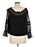 Colleen Lopez 100% Polyester Black 3/4 Sleeve Blouse Size M - photo 2