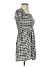 ASOS 100% Viscose Checkered-gingham Gray Casual Dress Size 0 - photo 4