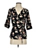 Sienna Sky 100% Polyester Black 3/4 Sleeve Blouse Size XS - photo 1