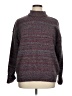 AGB 100% Polyester Tweed Burgundy Turtleneck Sweater Size XL - photo 1