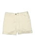 Larry Levine Solid Ivory Khaki Shorts Size 8 - photo 1