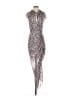 Veronica Beard 100% Silk Print Silver Pink Cocktail Dress Size 4 - photo 1