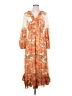 Vineet Bahl 100% Polyester Orange Casual Dress Size S - photo 1