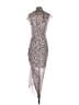 Veronica Beard 100% Silk Print Silver Pink Cocktail Dress Size 4 - photo 2