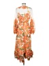 Vineet Bahl 100% Polyester Orange Casual Dress Size S - photo 2
