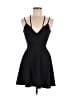 Glare Solid Black Cocktail Dress Size S - photo 1