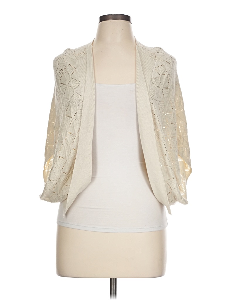 Pre-owned Assorted Brands Cardigan Sweater In White