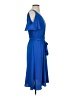 Ann Taylor 100% Polyester Solid Blue Casual Dress Size 4 (petite) - photo 4