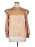 Indigo Poppy Tan Long Sleeve Blouse Size XL - photo 1
