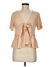 Unbranded Tan Short Sleeve Blouse Size M - photo 1