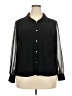Love Scarlett Color Block Black 3/4 Sleeve Blouse Size 2X - photo 1