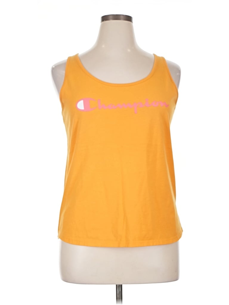 Pre-owned Champion Sleeveless T-shirt In Yellow
