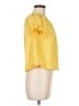 Laundry by Shelli Segal 100% Polyester Yellow Short Sleeve Blouse Size XS - photo 4