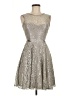 Cache Metallic Silver Cocktail Dress Size 0 - photo 1